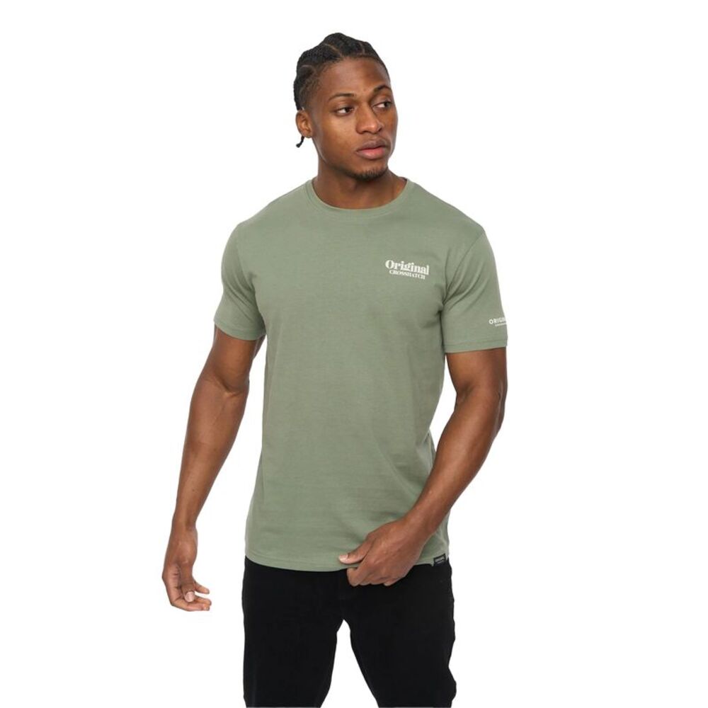 Crosshatch Mens Simtanks T-Shirt / Olive